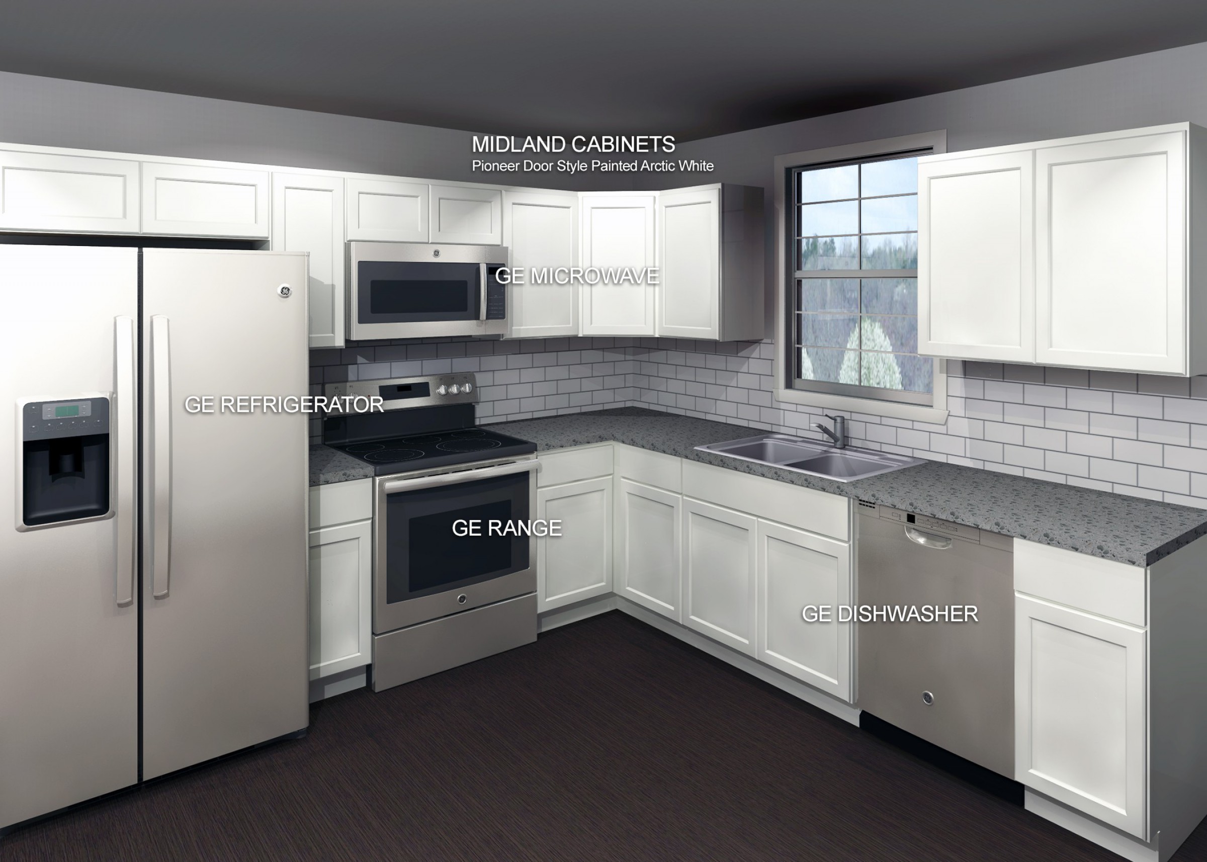 Midland Cabinets with GE Appliance Package