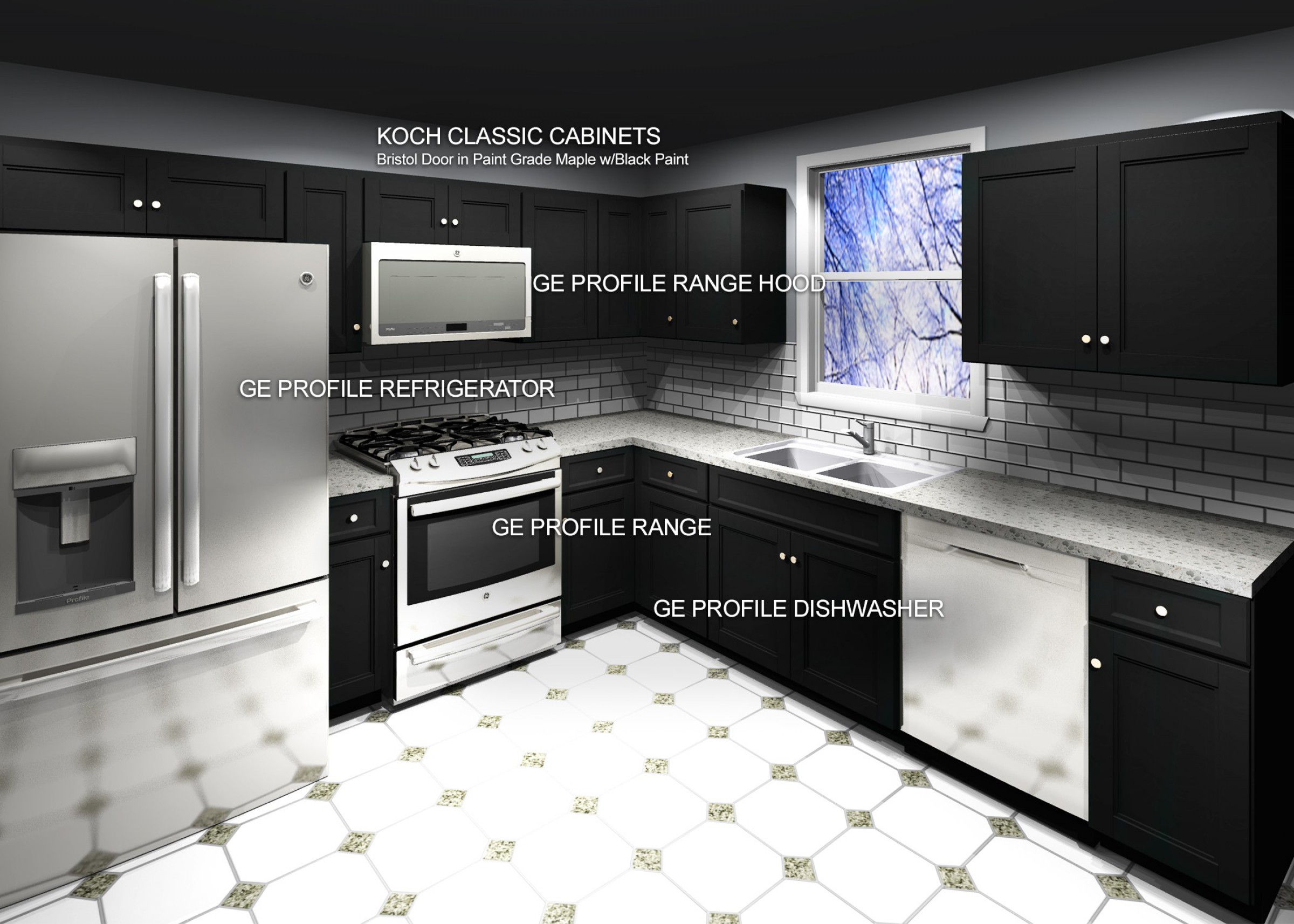 Koch Classic Cabinets with GE Profile Appliance Package