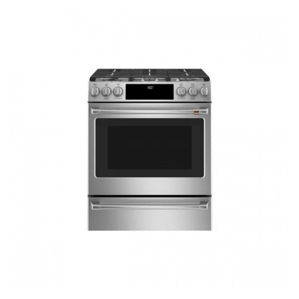 Café™ 30" Smart Slide-In, Front-Control, Dual-Fuel Range with Warming Drawer